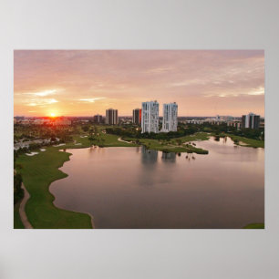 Country Club at sunset, Aventura, Florida Poster