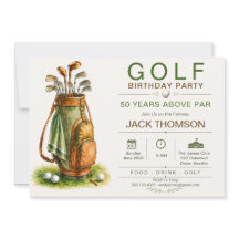 Country Club Golf Birthday Invitation