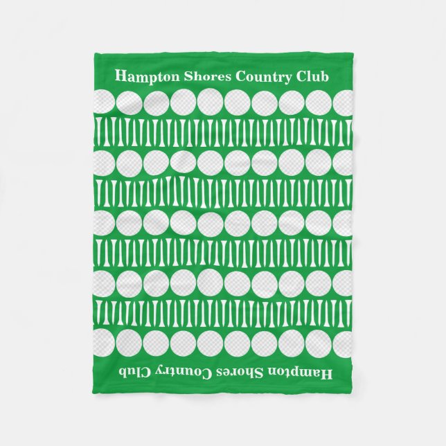 Country Club Golf Cart Fleece Blanket (Front)