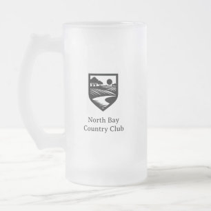 Country Club Logo Frosted Beer Glass Mug