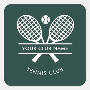 Country Club Name Lawn Tennis Swag Square Sticker