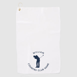 Country Club Players Navy Blue Custom Golf Towel