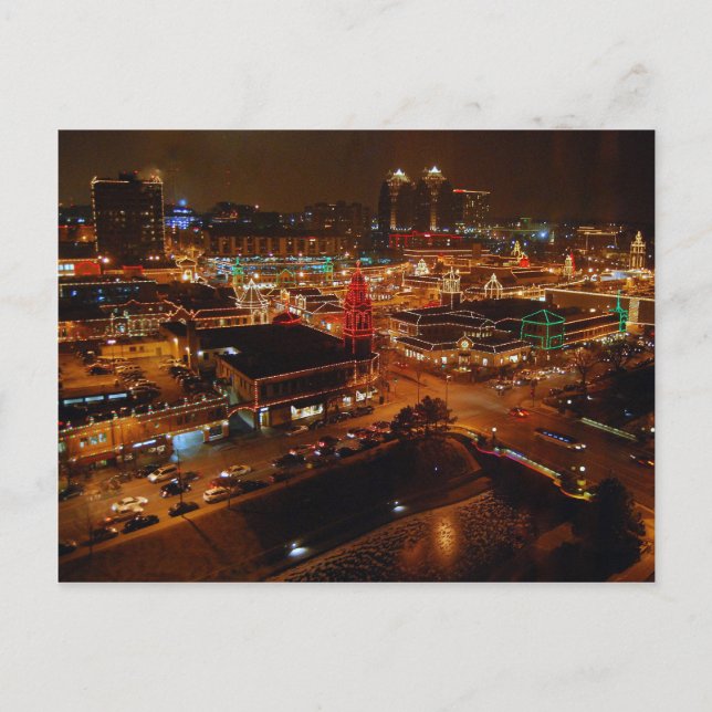 Country Club Plaza, Kansas City, Holiday Lights Postcard (Front)
