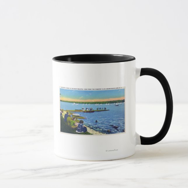 Country Club View of Sailboat Regatta # 2 Mug (Right)