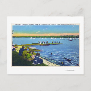 Country Club View of Sailboat Regatta # 2 Postcard