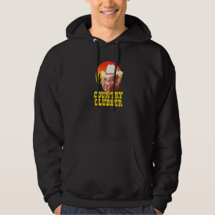 Country Clubber Cowboy Hat Cat  Country Western Mu Hoodie