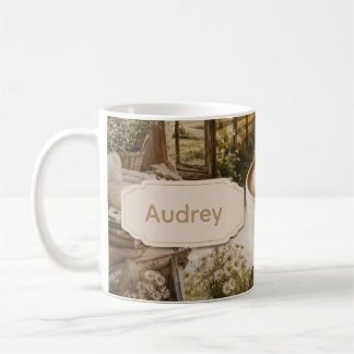 Country Coffee Scene Custom Name Mug