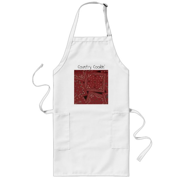 Country Cookin' Red Bandanna Apron (Front)