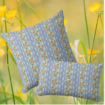 Country Cottage Blue White Yellow Sunflowers