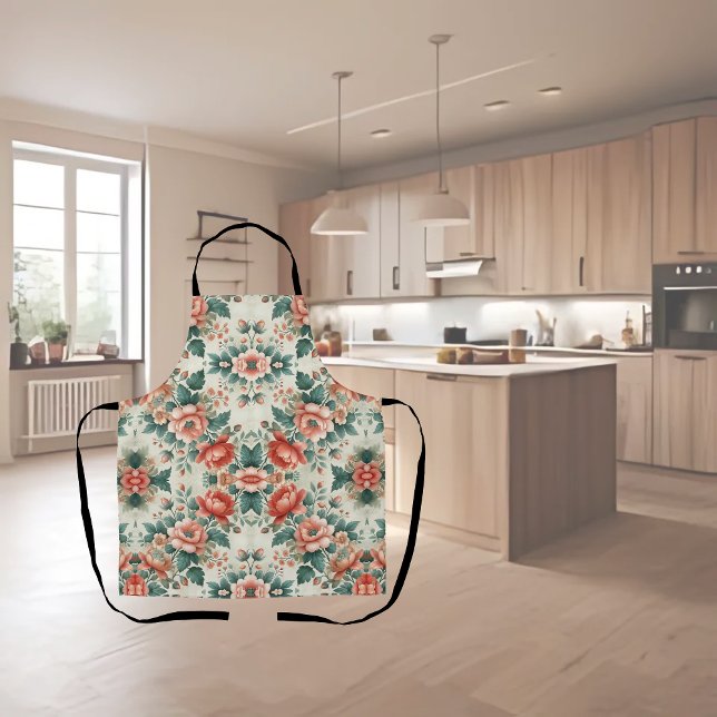 Country Cottage Floral Pattern  Apron (Creator Uploaded)