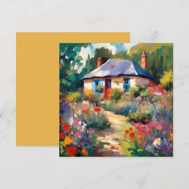  Country Cottage Greeting Card (Front/Back)