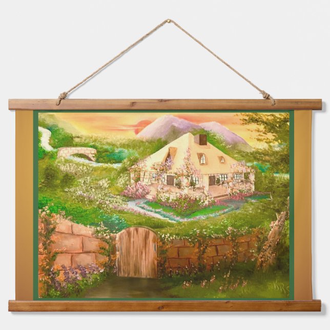 Country Cottage Hanging Tapestry (Front)