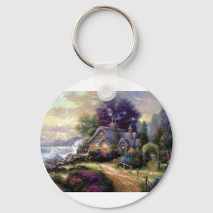Country Cottage Key Ring