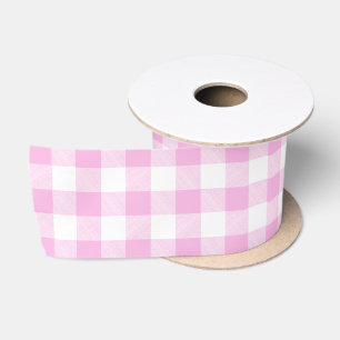 Country Cottage Pink Plaid Satin Ribbon