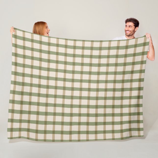 Country Cottage Plaid Fleece Blanket (In Situ)