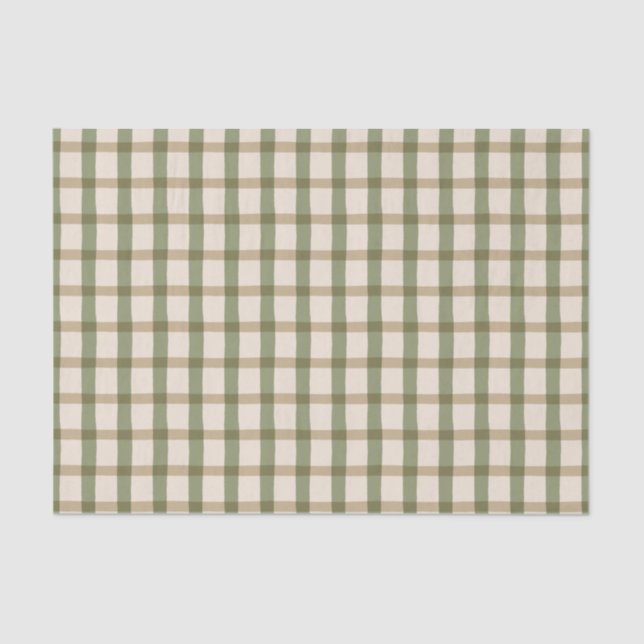 Country Cottage Plaid Tissue Paper (Front)