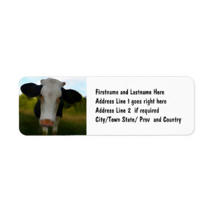 Country Cow Beef Farm Address Label