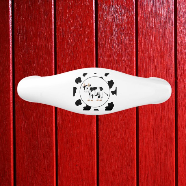 Country Cow cartoon Drawer pull (Creator Uploaded)
