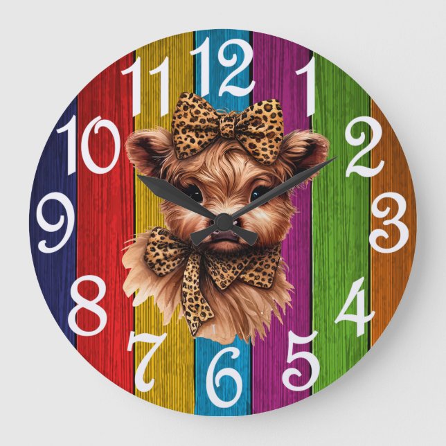 Country Cow Large Clock (Front)