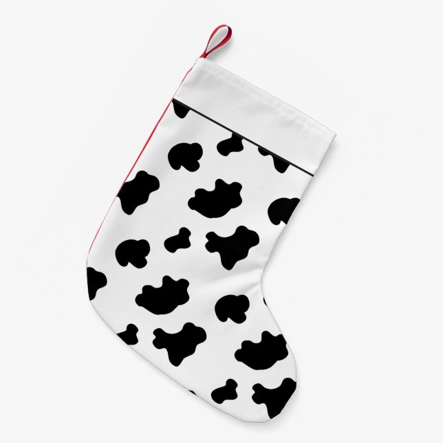 Country cow pattern Christmas stocking (Front (Hanging))