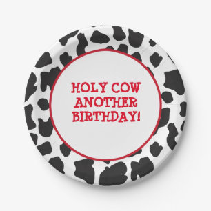 Country Cow Theme Paper Plate