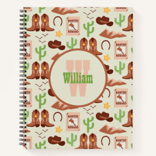 Country Cowboy Boots Stick Horse Desert Western Notebook