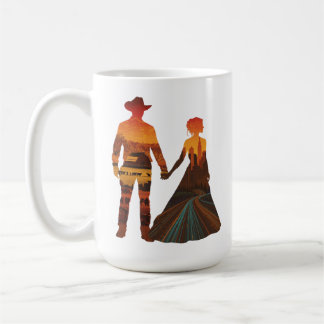 Country Cowboy & City Girl Silhouette Coffee Mug