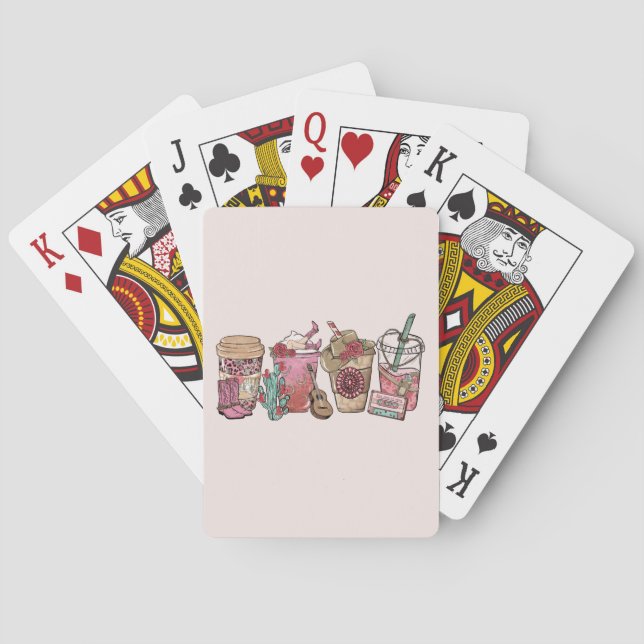 Country Cowboy Coffee Cups | Western-Themed Playing Cards (Back)
