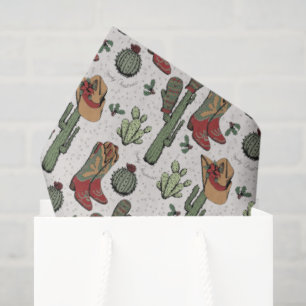 Country Cowboy Howdy Christmas Tissue Paper