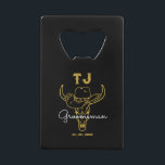 Country Cowboy Personalised Groomsmen Monogram<br><div class="desc">Personalised gifts for groomsmen with old western cowboy theme. Decorated with cowboy hat with vintage western font. Text and background colour are editable using the Design Tool to fit your occasion. Get this customise gift for wedding,  bachelor party,  engagement party or any other special occasions.</div>