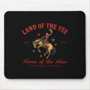 Country Cowboy Rodeo Patriotic Usa Western Land Of Mouse Mat
