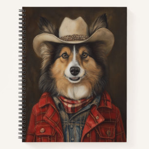 Country Cowboy Shetland Sheepdog   Sheltie Notebook