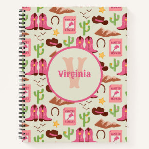 Country Cowgirl Boots Adorable Stick Horse Western Notebook