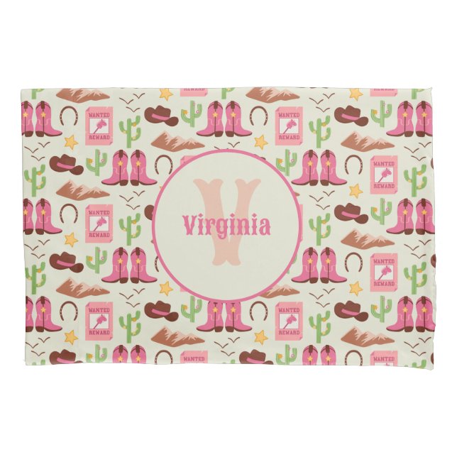 Country Cowgirl Boots Adorable Stick Horse Western Pillowcase (Front)