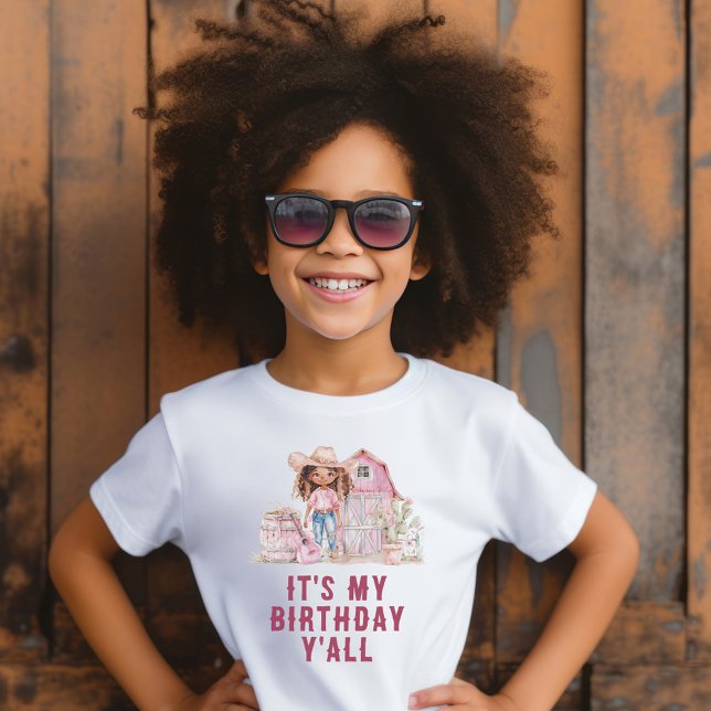 Country Cowgirl It's My Birthday Y'all T-Shirt (Creator Uploaded)