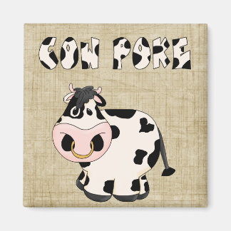Country Cowpoke Fun Bull Fridge Magnet