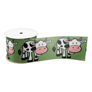 country cows ribbon satin ribbon