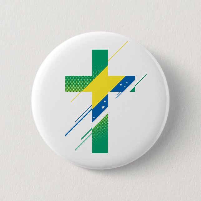 Country & Creed - Brazil 6 Cm Round Badge (Front)
