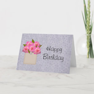 Country Crock Of Peonies Birthday Card