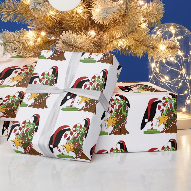 Country Crow Christmas wrapping paper (Holidays)