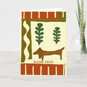 Country Dachshund Greetings, add text Holiday Card
