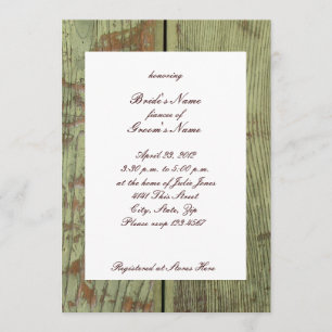 Country Daisy Barn Wood Bridal Shower Invitation