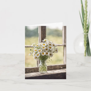 Country Daisy Bouquet Note Card