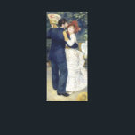 Country Dance by Pierre Renoir, Vintage Fine Art Canvas Print<br><div class="desc">Country Dance (1883) by Pierre Renoir is a vintage impressionism fine art love and romance portrait painting. The woman dancer is wearing a bonnet and holding a fan while the man has dropped his hat on the floor. A happy, newlywed couple is dancing at an outdoor venue. About the artist:...</div>