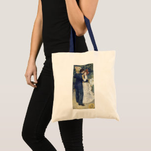 Country Dance by Pierre Renoir, Vintage Fine Art Tote Bag