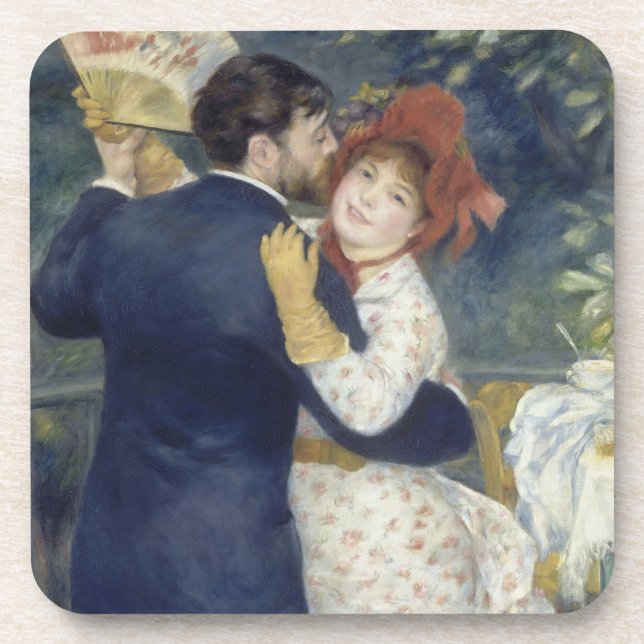 Country Dance - Renoir Impressionist Painting Coaster (Front)