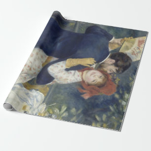 Country Dance - Renoir Impressionist Painting Wrapping Paper