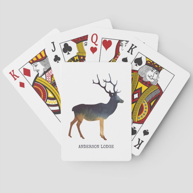Country Deer Playing Cards (Back)
