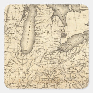 Country drained by the Mississippi Eastern Section Square Sticker