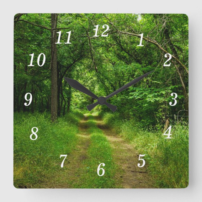 Country Driveway Wall Clock (Front)